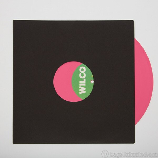 12'' Black Paper Record Sleeves. Fi